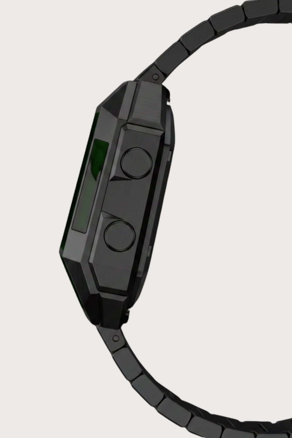 Cyber Era Black-Green Sapphire Digital Watch
