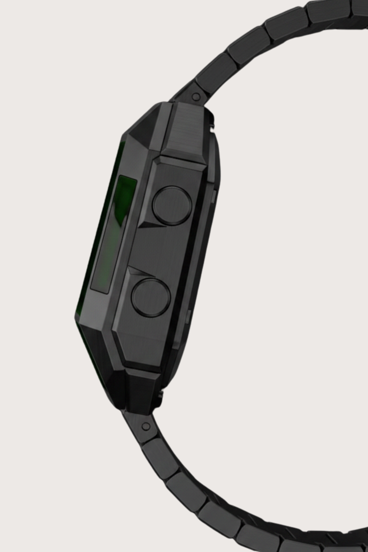 Cyber Era Black-Green Sapphire Digital Watch