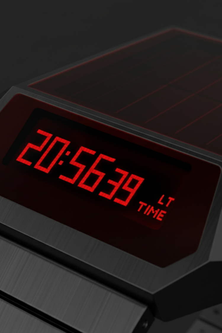 Cyber Era Black-Red Sapphire Digital Watch