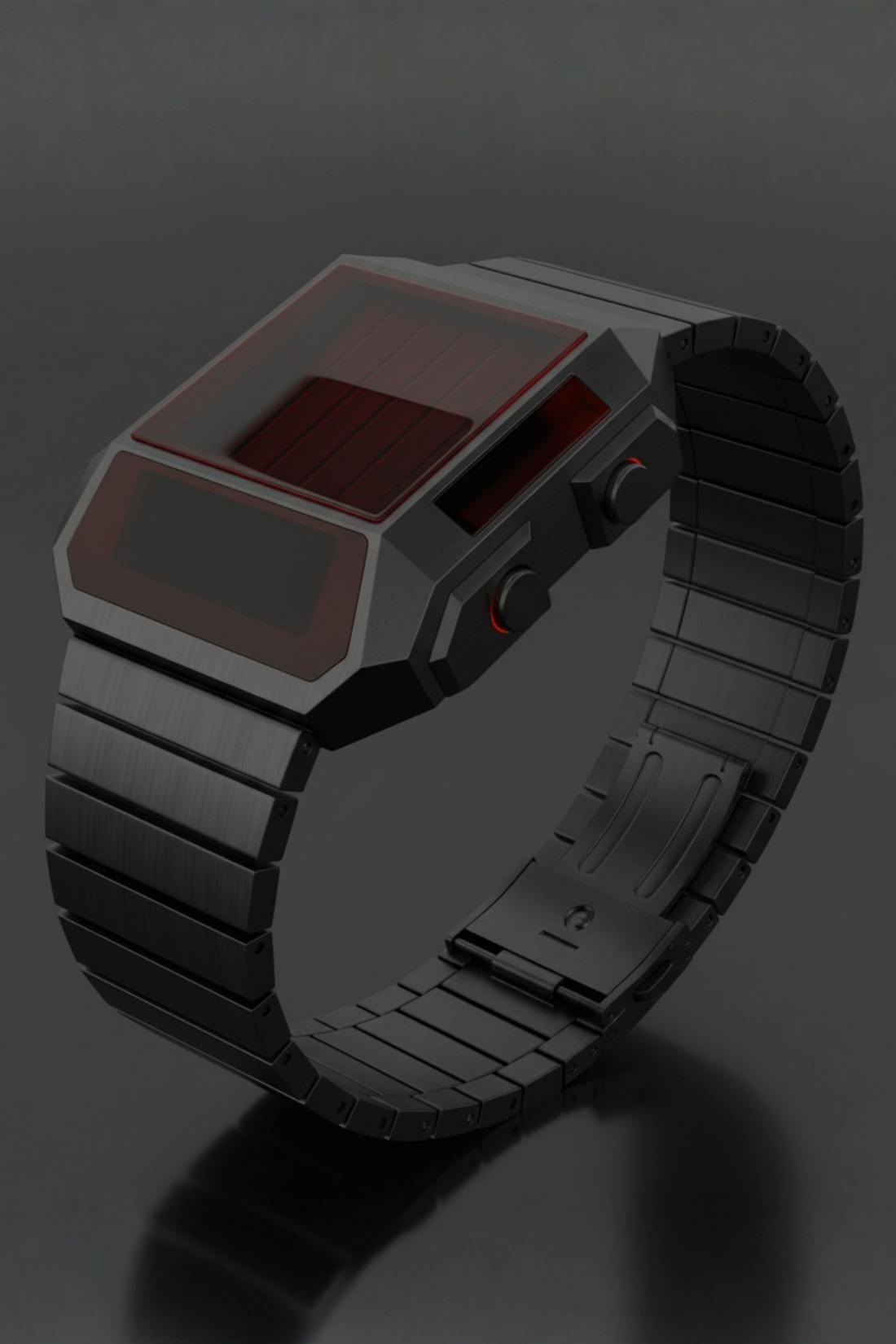 Cyber Era Black-Red Sapphire Digital Watch