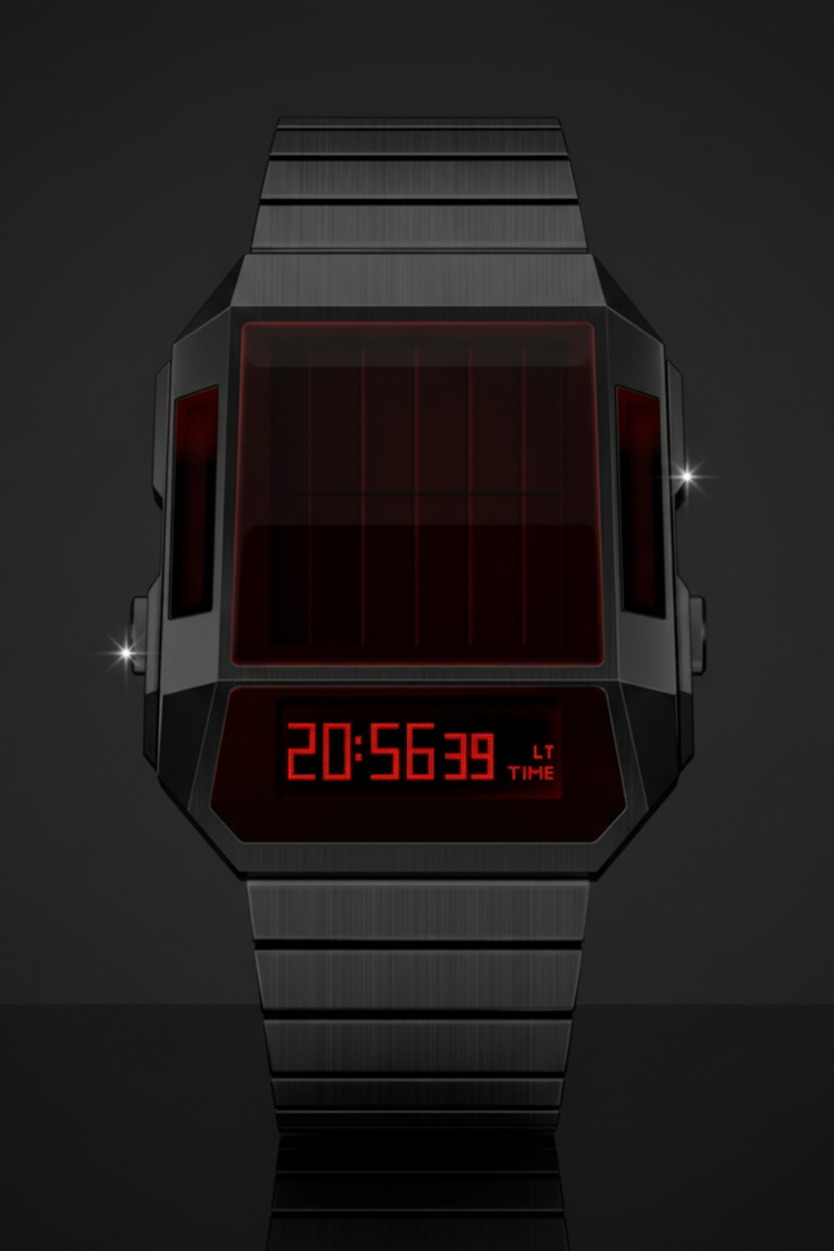 Cyber Era Black-Red Sapphire Digital Watch