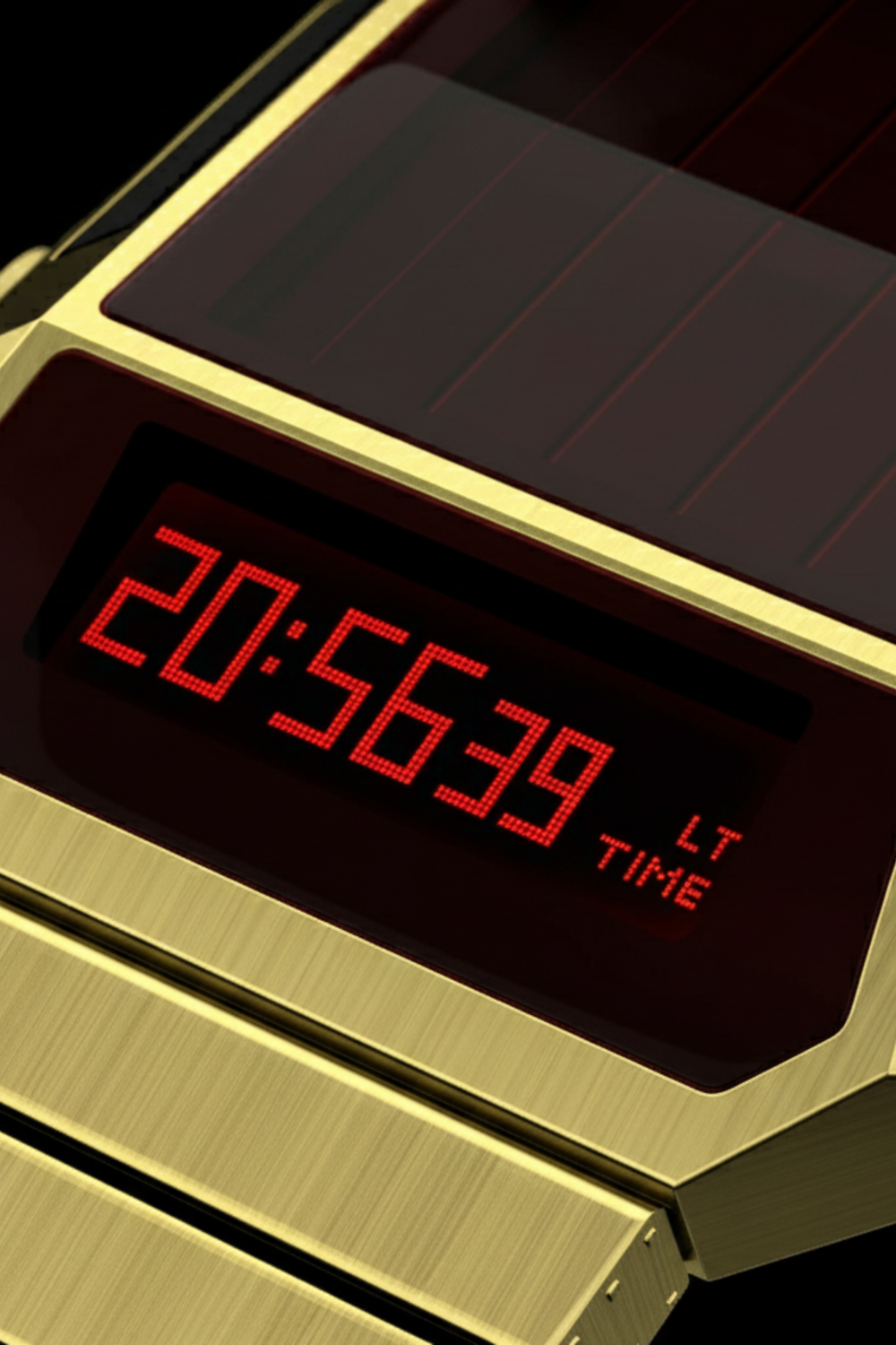 Cyber Era Gold-Red Sapphire Digital Watch