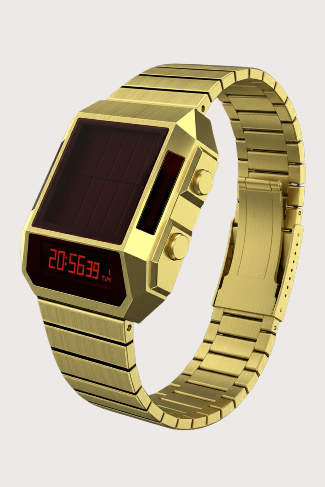 Cyber Era Gold-Red Sapphire Digital Watch