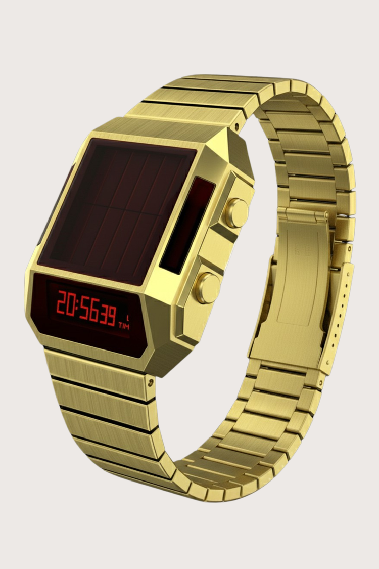 Cyber Era Gold-Red Sapphire Digital Watch