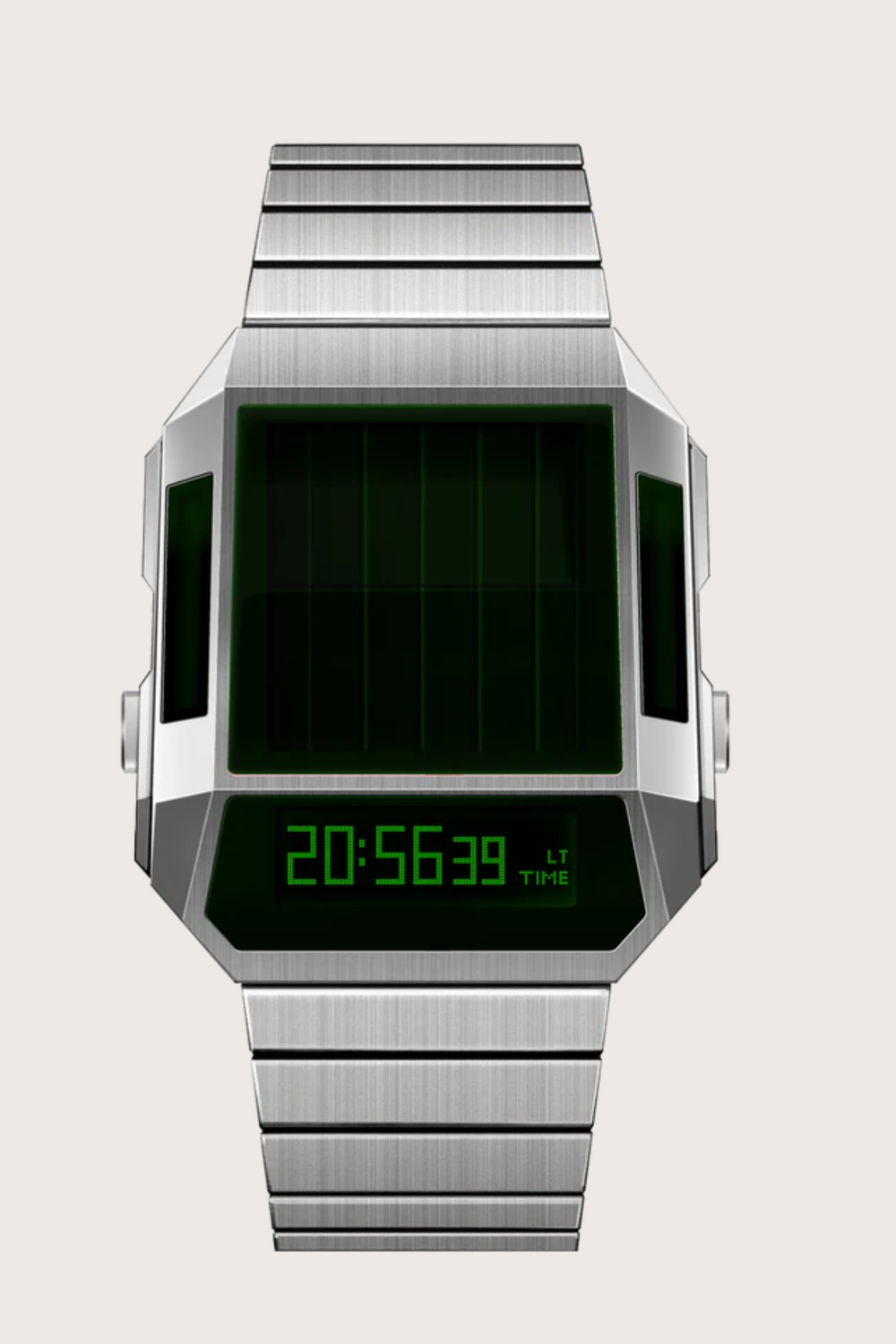 Cyber Era Silver-Green Sapphire Digital Watch