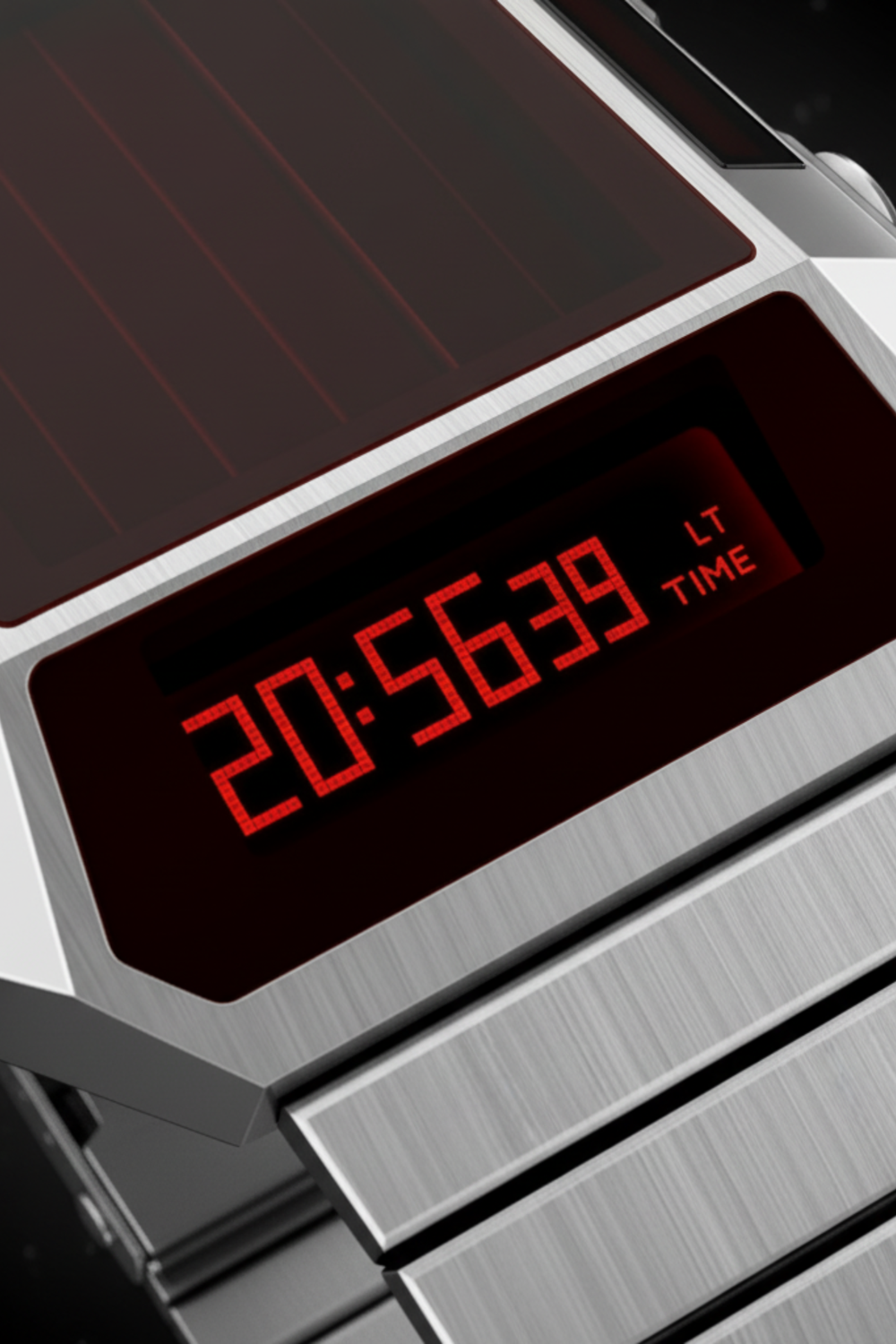 Cyber Era Silver-Red Sapphire Digital Watch