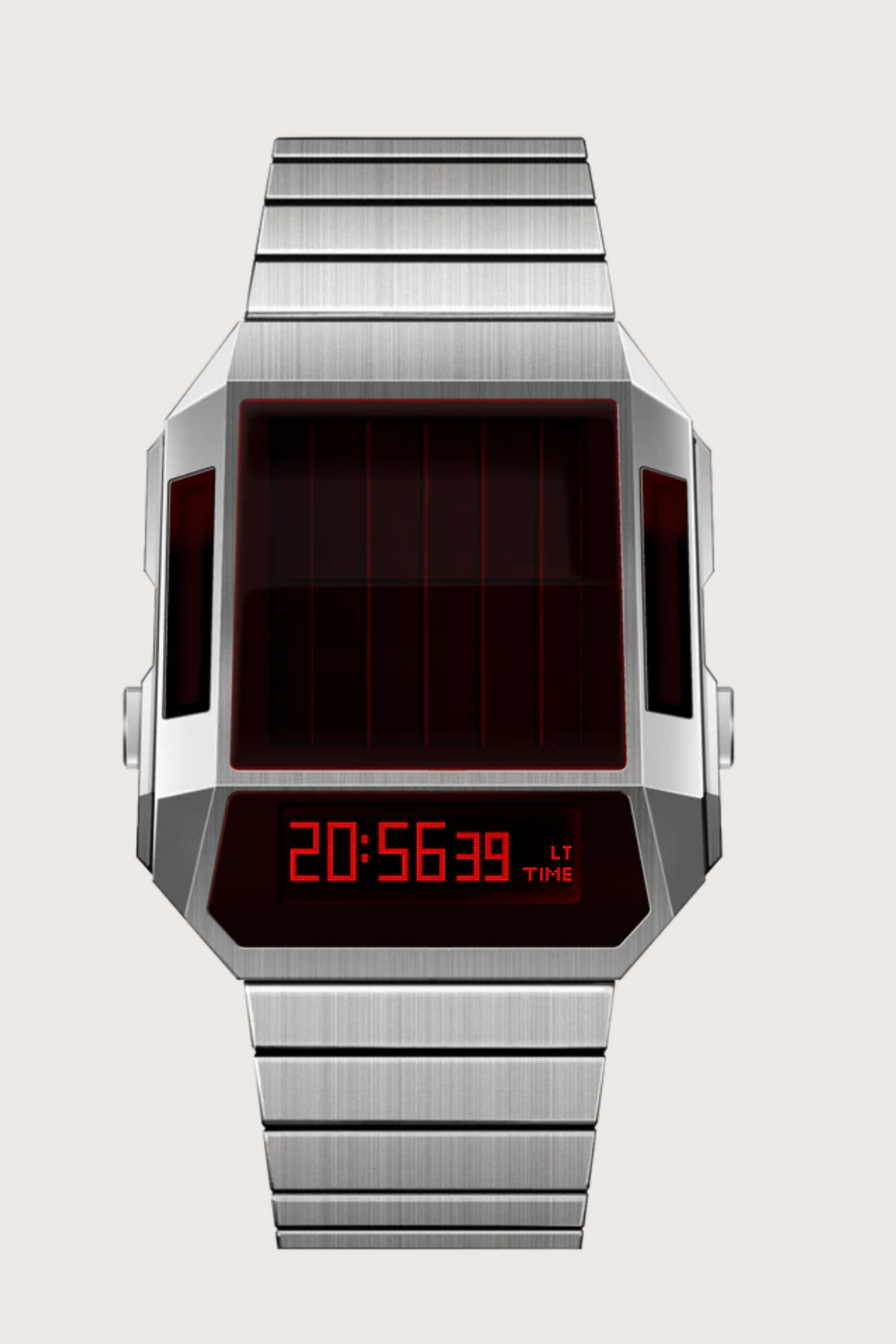 Cyber Era Silver-Red Sapphire Digital Watch