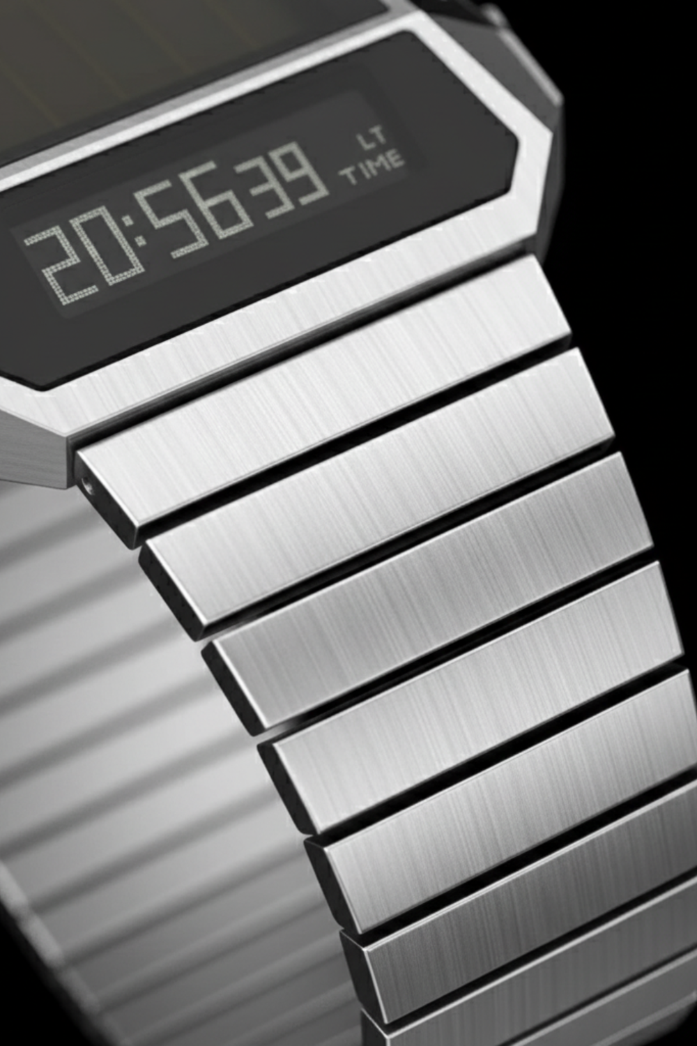 Cyber Era Silver-White Sapphire Digital Watch