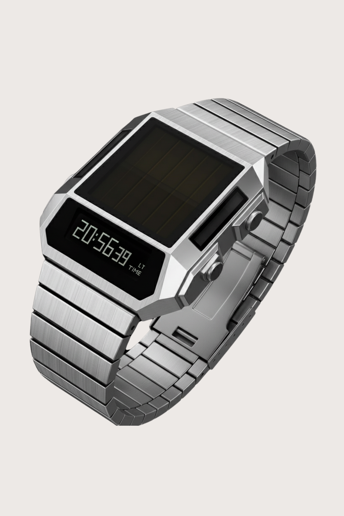 Cyber Era Silver-White Sapphire Digital Watch