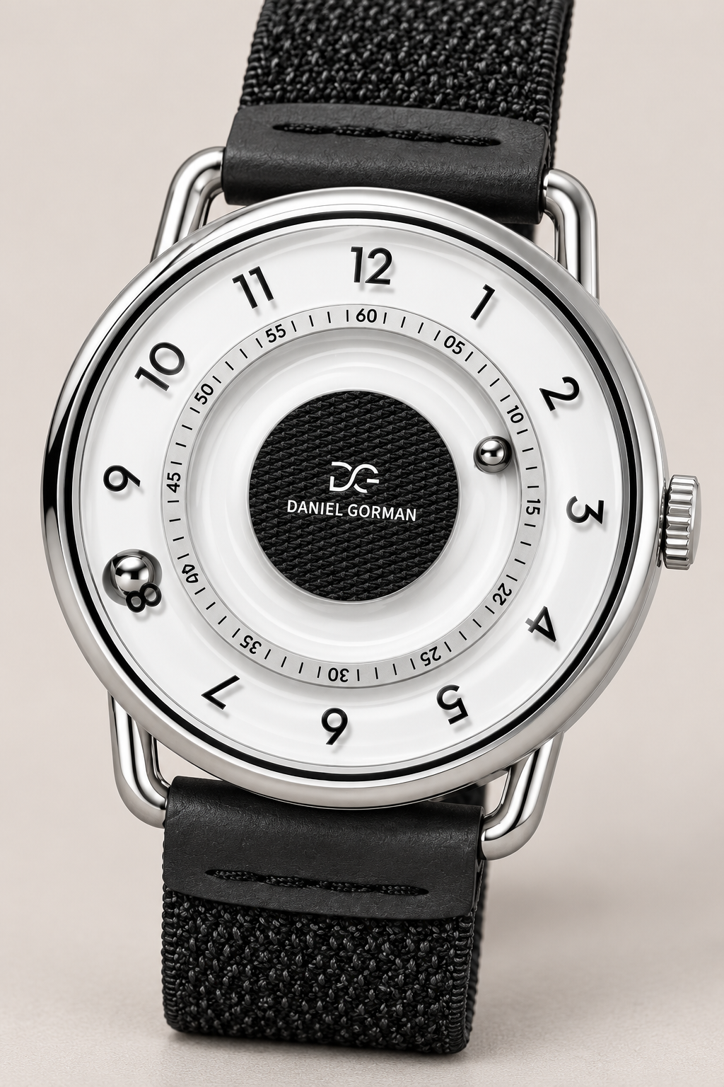 Daniel Gorman Gravity Series Ball Watch - White & Black