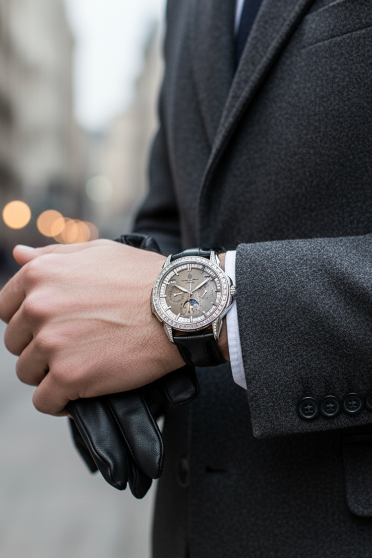 Astronaut Orbital Precision | Ash Platinum Dial Fully Automatic Watch Infinite Universe Series |A Mclaro Edition Watch (41614813)