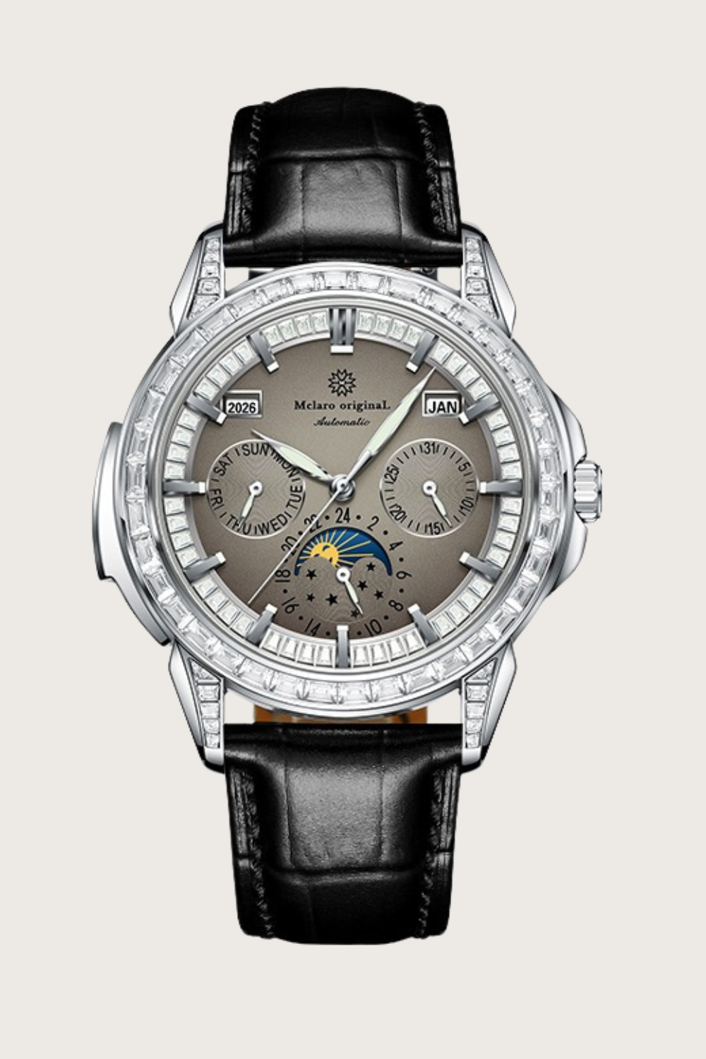 Astronaut Orbital Precision | Ash Platinum Dial Fully Automatic Watch Infinite Universe Series |A Mclaro Edition Watch (41614813)