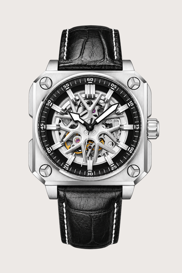 Double Racer Skeleton Luxury Square Automatic Watch