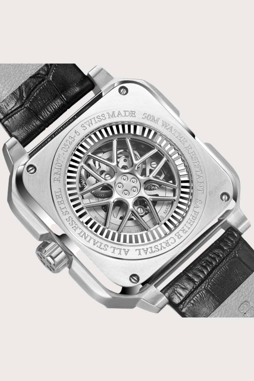 Double Racer Skeleton Luxury Square Automatic Watch