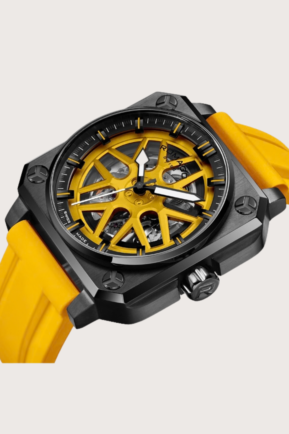 Double Racer wheel arch Luxury Square Automatic Watch