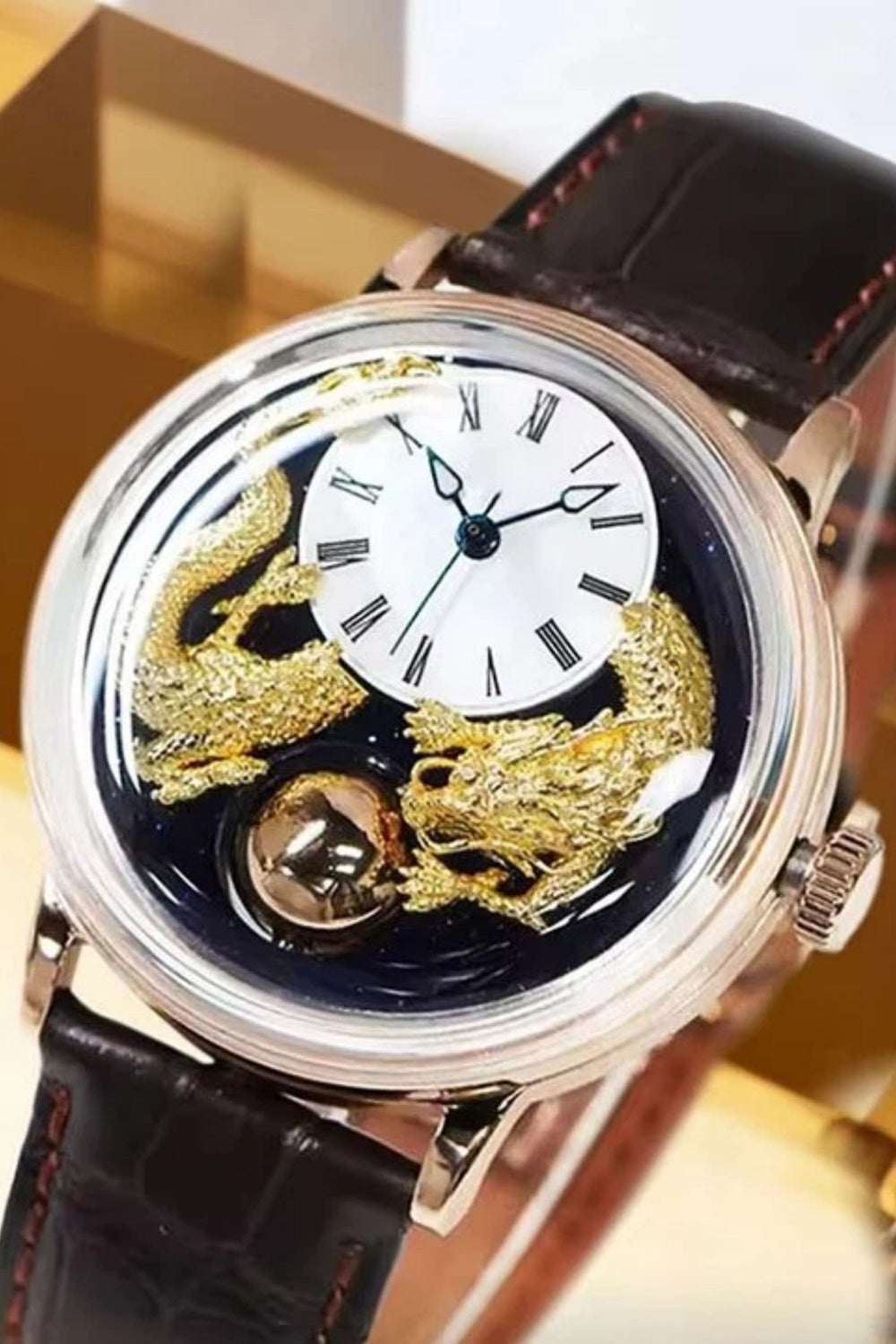 Dragon Lapis Celestial Sphere Mechanical Watch