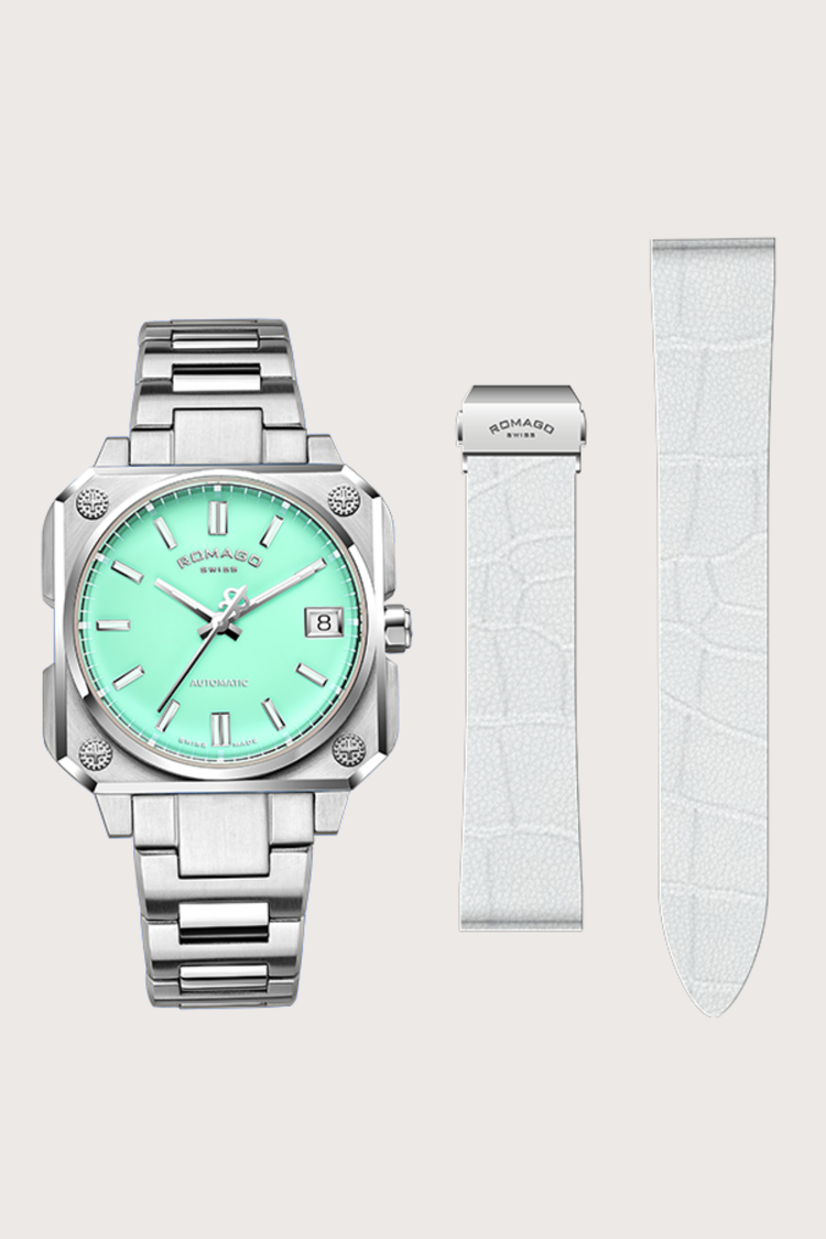 Elegant Me Robin Egg Blue Swiss Automatic Movement Watch