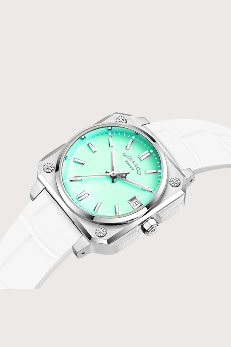 Elegant Me Robin Egg Blue Swiss Automatic Movement Watch