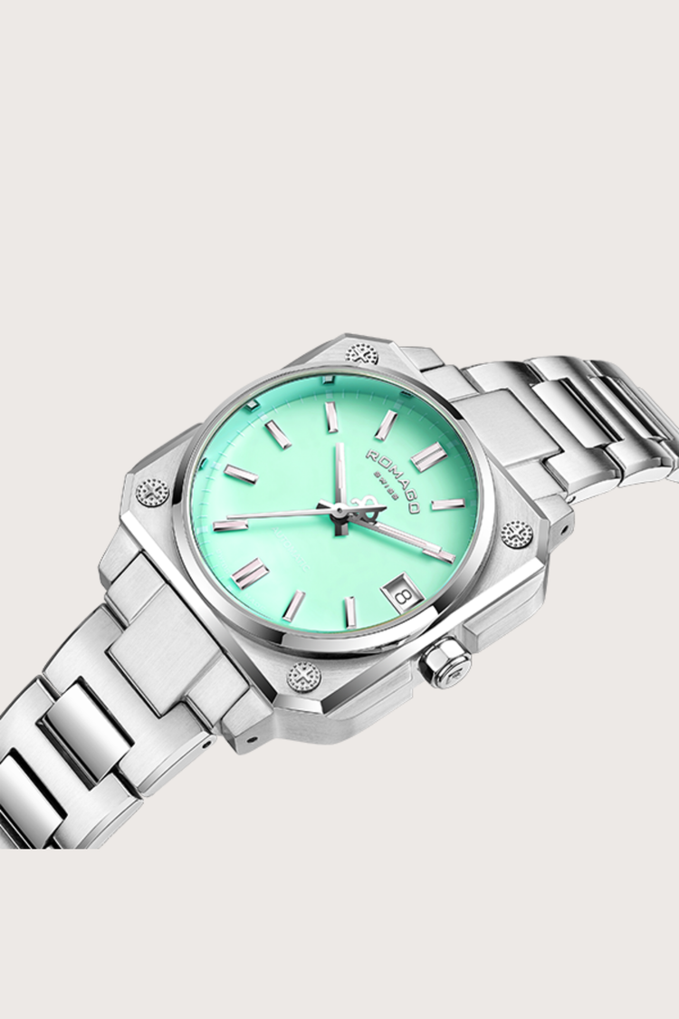 Elegant Me Robin Egg Blue Swiss Automatic Movement Watch