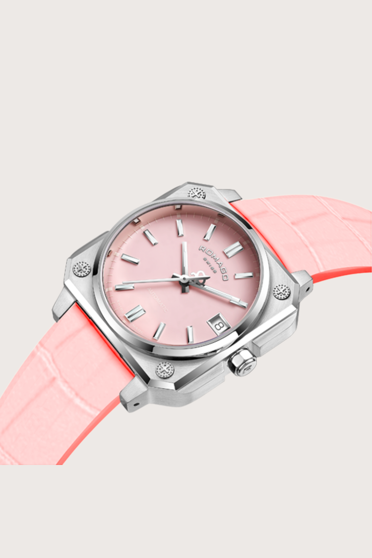 Elegant Me Pink Swiss Automatic Movement Watch
