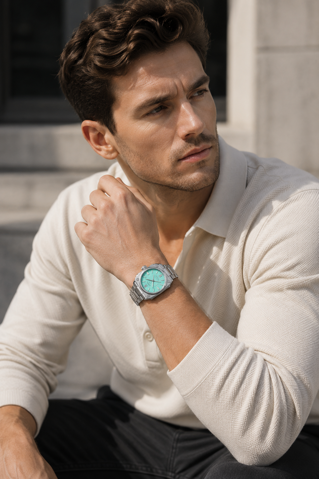 Elegant Me Robin Egg Blue Swiss Automatic Movement Watch