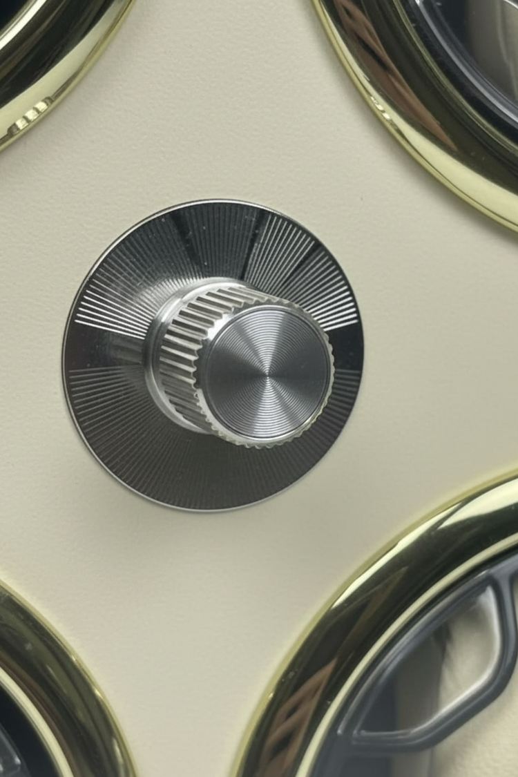 Elite Glossy Black Exterior with Ivory Interior & Gold Accents 4-Slot Automatic Watch Winder Box