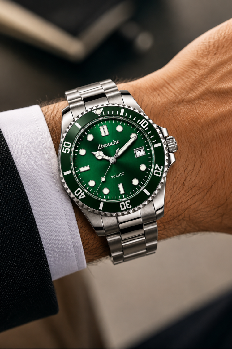 Royal Horizon Silver Green Quartz Edition Watch (45530877)