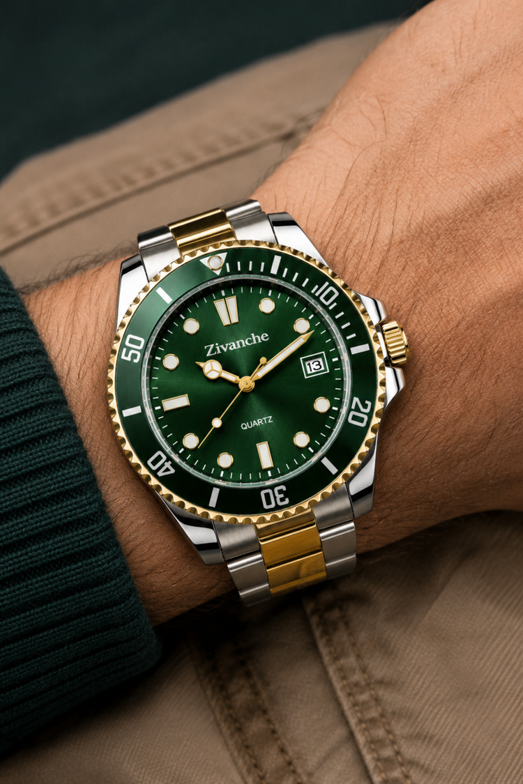 Royal Horizon Emerald Dual Tone Quartz Edition Watch (44658753)