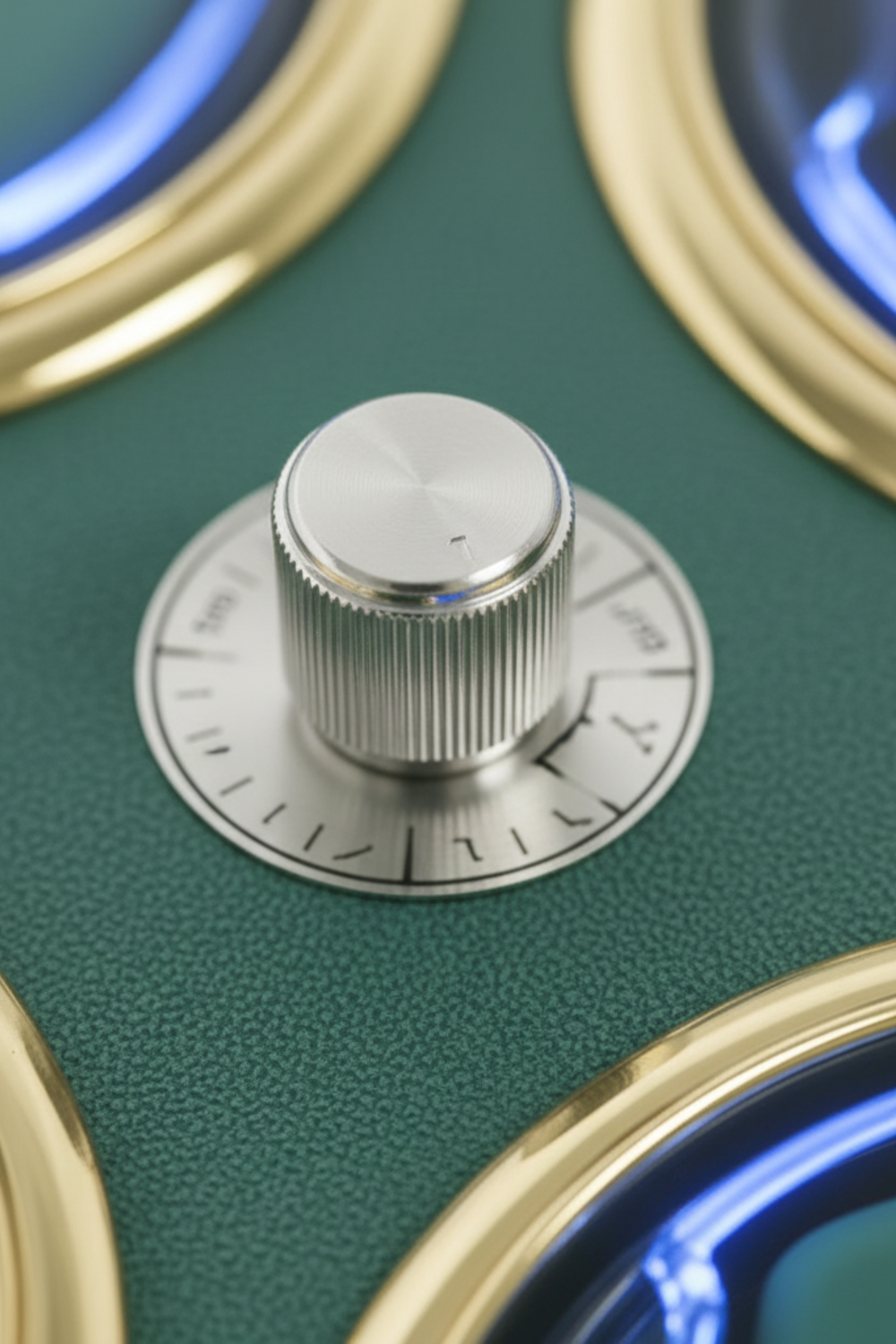 Emerald Deep Emerald Green with Gold Accents & Blue LED Illumination Vault 4-Slot Automatic Watch Winder – Luxe Edition