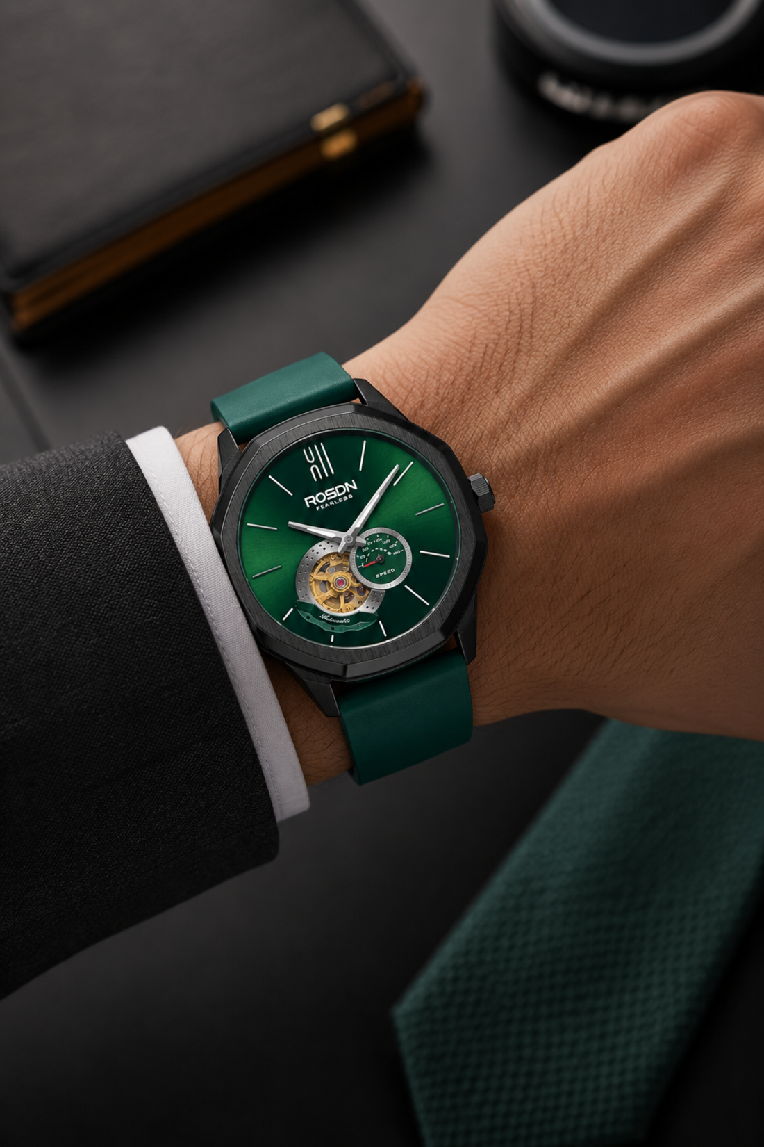 Fearless Edition Red Automatic Watch - Green