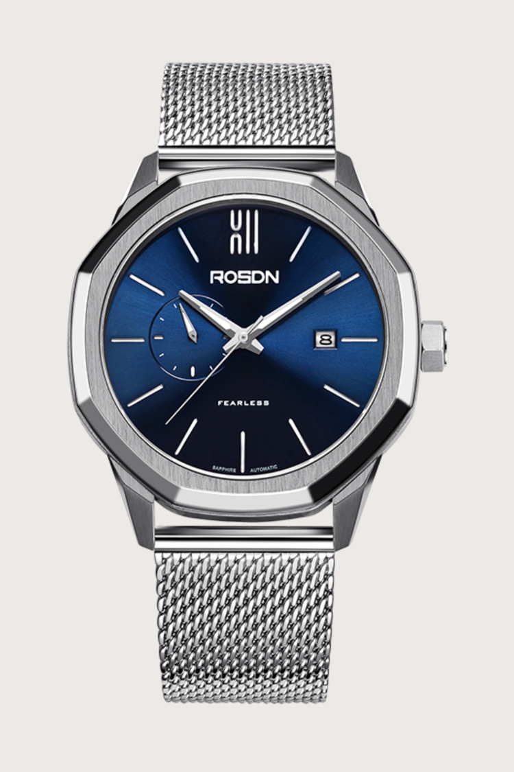 Fearless Meridian Milanese Mesh Bracelet Blue Automatic Watch