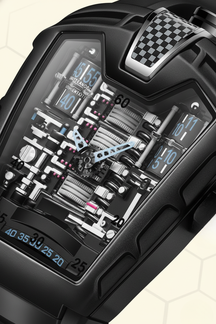 Ferrari Engine Black & Sky Sports Watch (43522445)