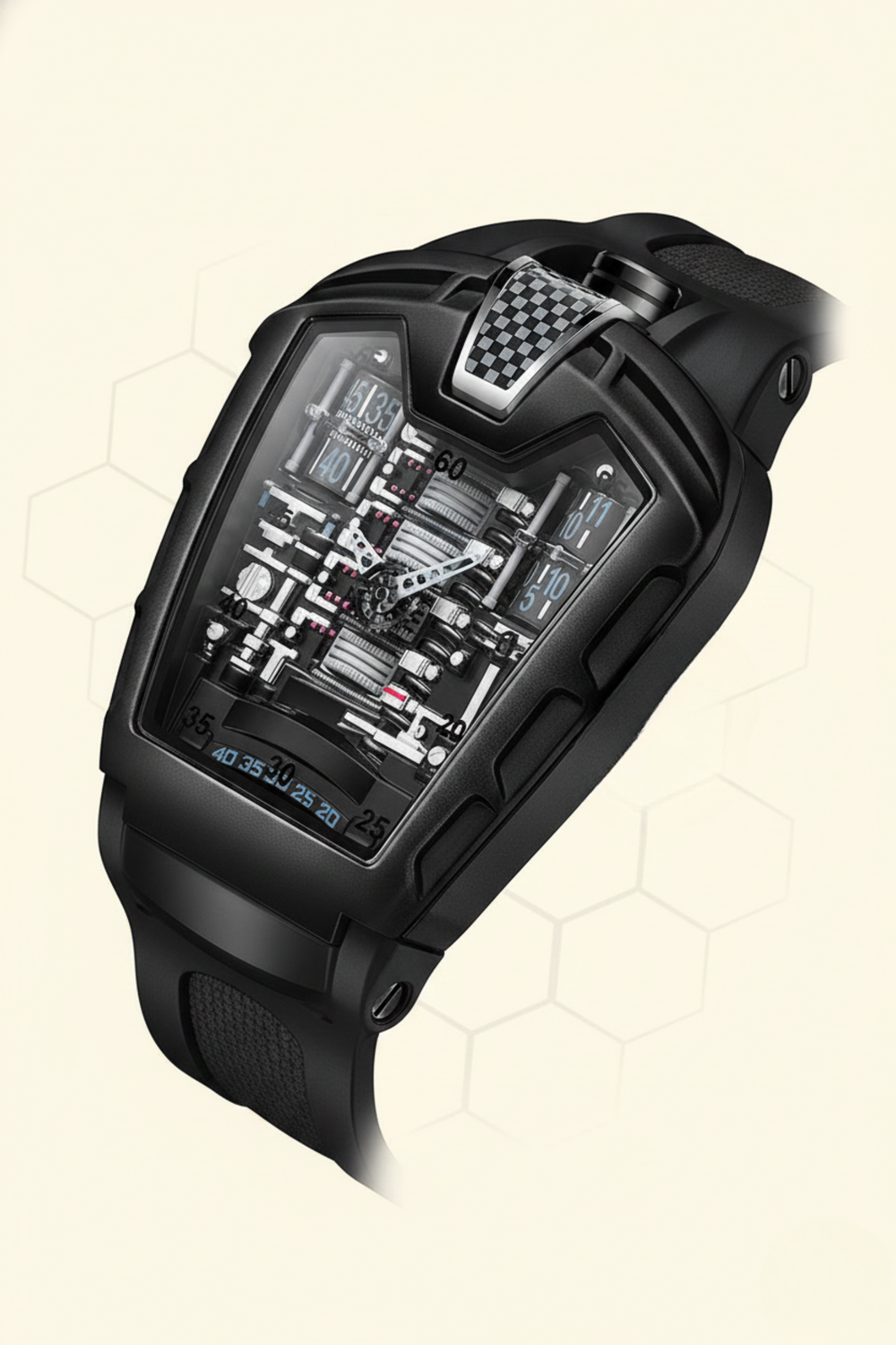 Ferrari Engine Black & Sky Sports Watch (43522445)