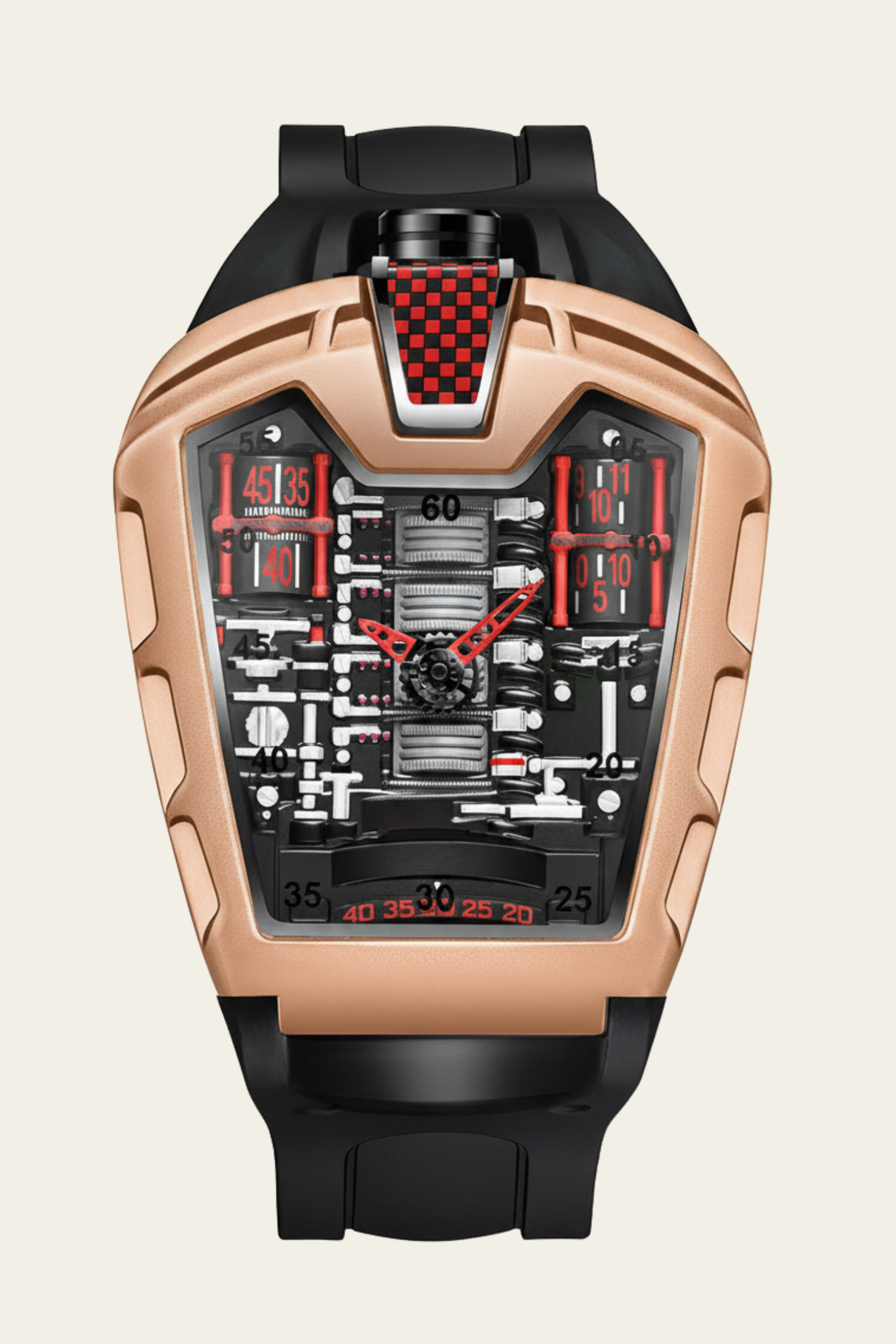 Ferrari Engine Rosegold & Red Sports Watch (44874878)