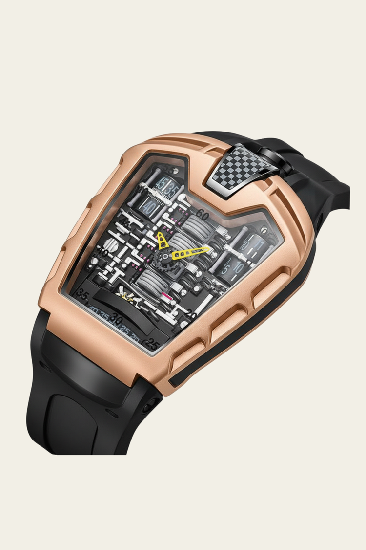 Ferrari Engine Rosegold Sports Watch