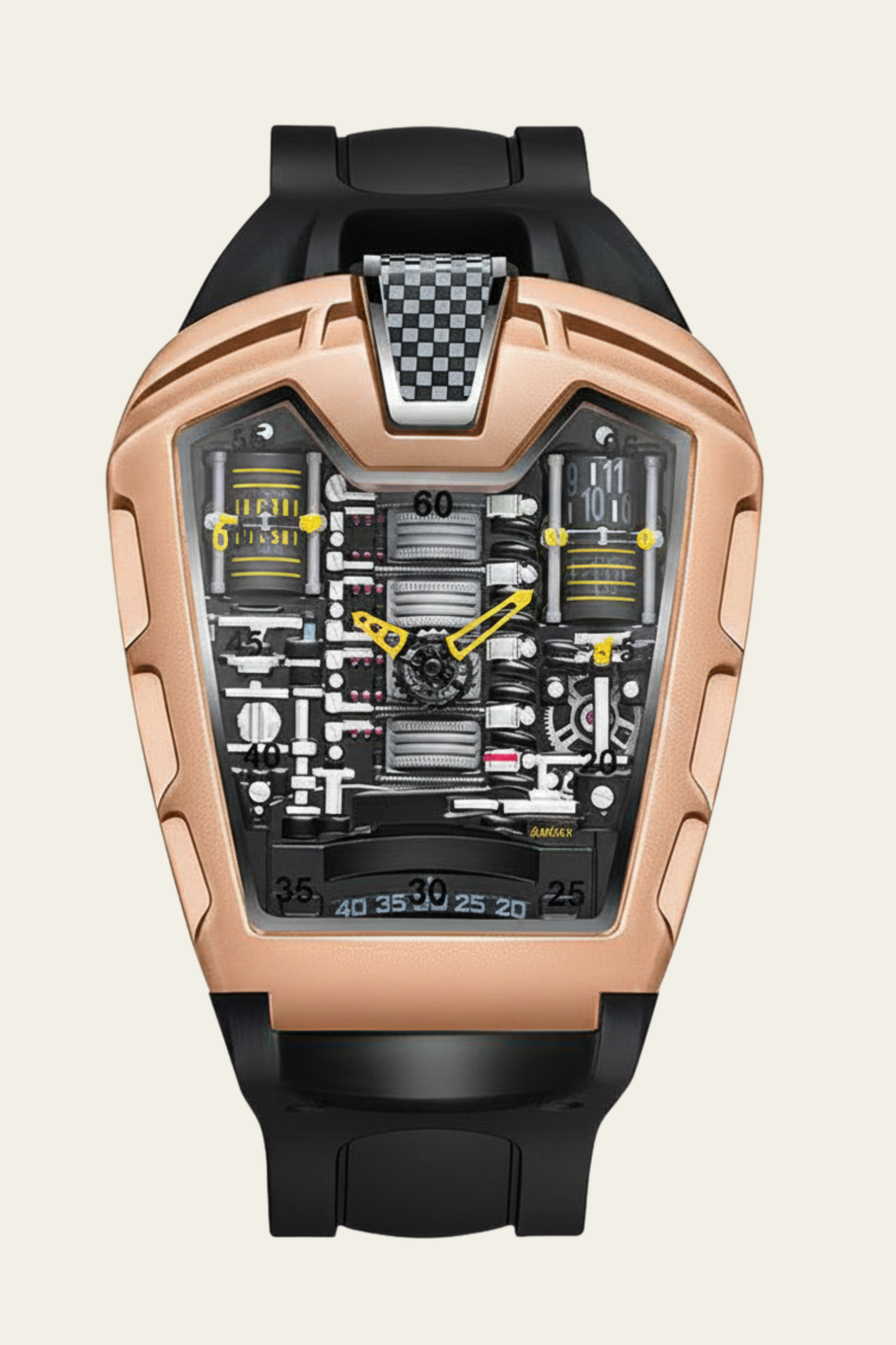 Ferrari Engine Rosegold Sports Watch