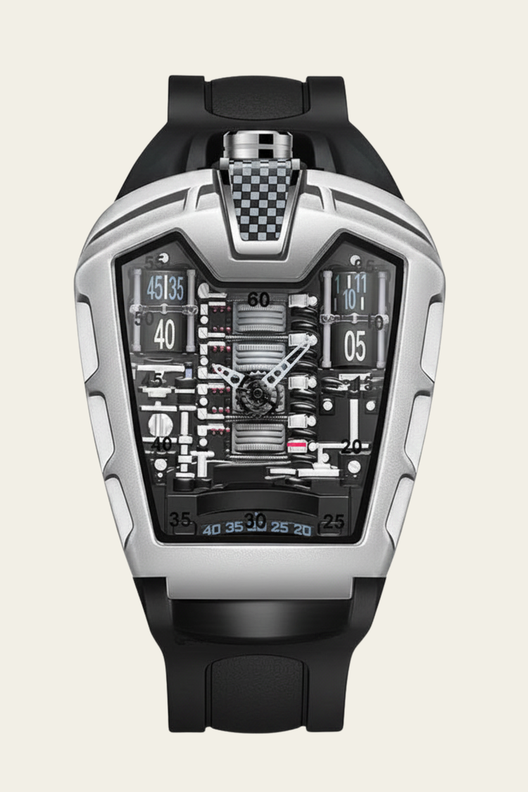 Ferrari Engine Silver & Sky Sports Watch (43522441)