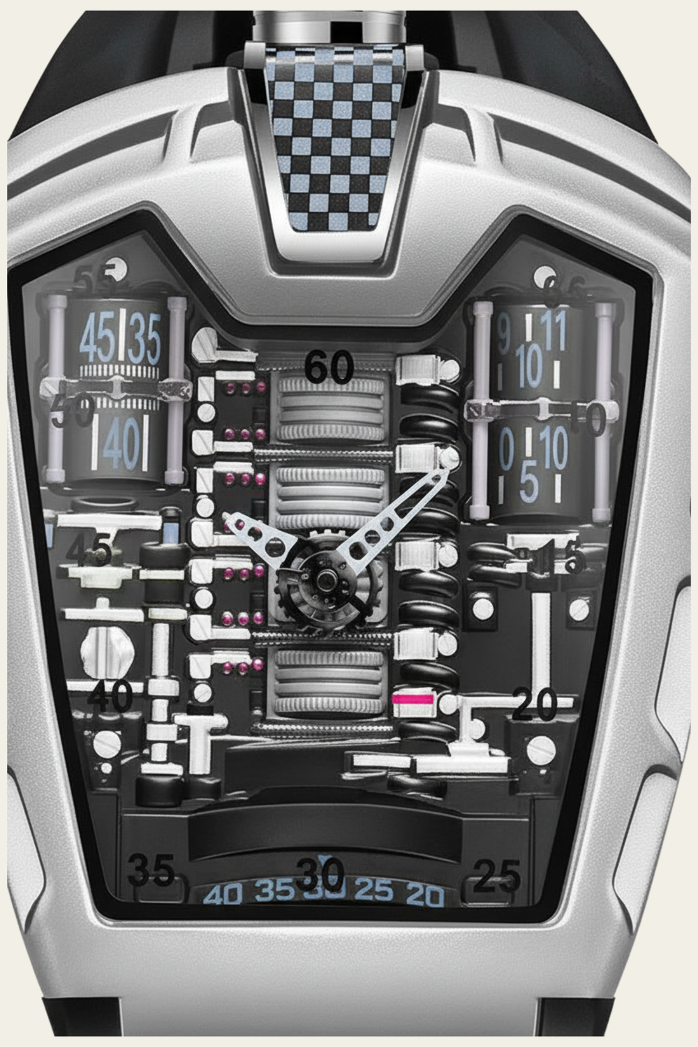 Ferrari Engine Silver & Sky Sports Watch (43522441)