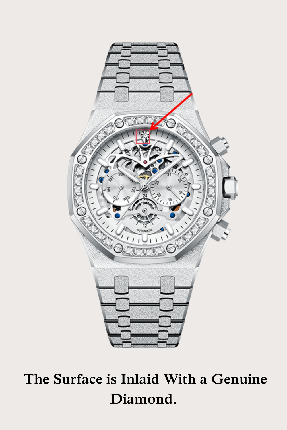 Frosted Silver Royal Skeleton Chronograph (44222623)