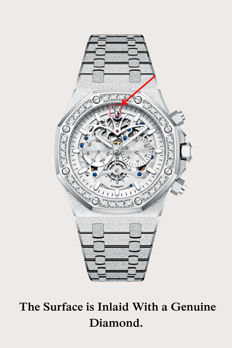 Frosted Silver Royal Skeleton Chronograph (44222623)