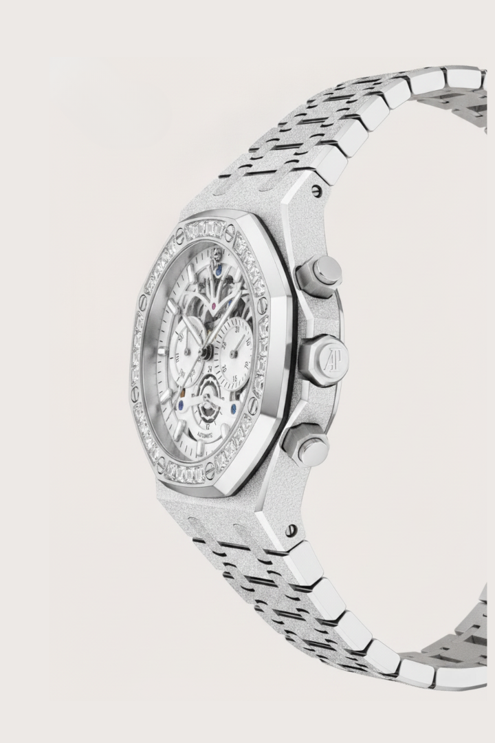 Frosted Silver Royal Skeleton Chronograph (44222623)