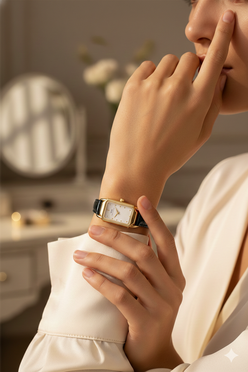 Elysian Gold | Black White  Quartz Watch | IBSO Edition - (ZIVREELBLK0067)