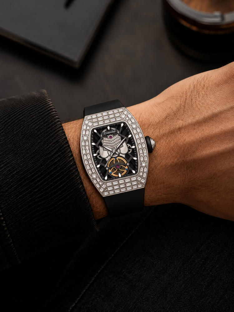 Gemstone Edition Luxury Skeleton Zivanche  Watch
