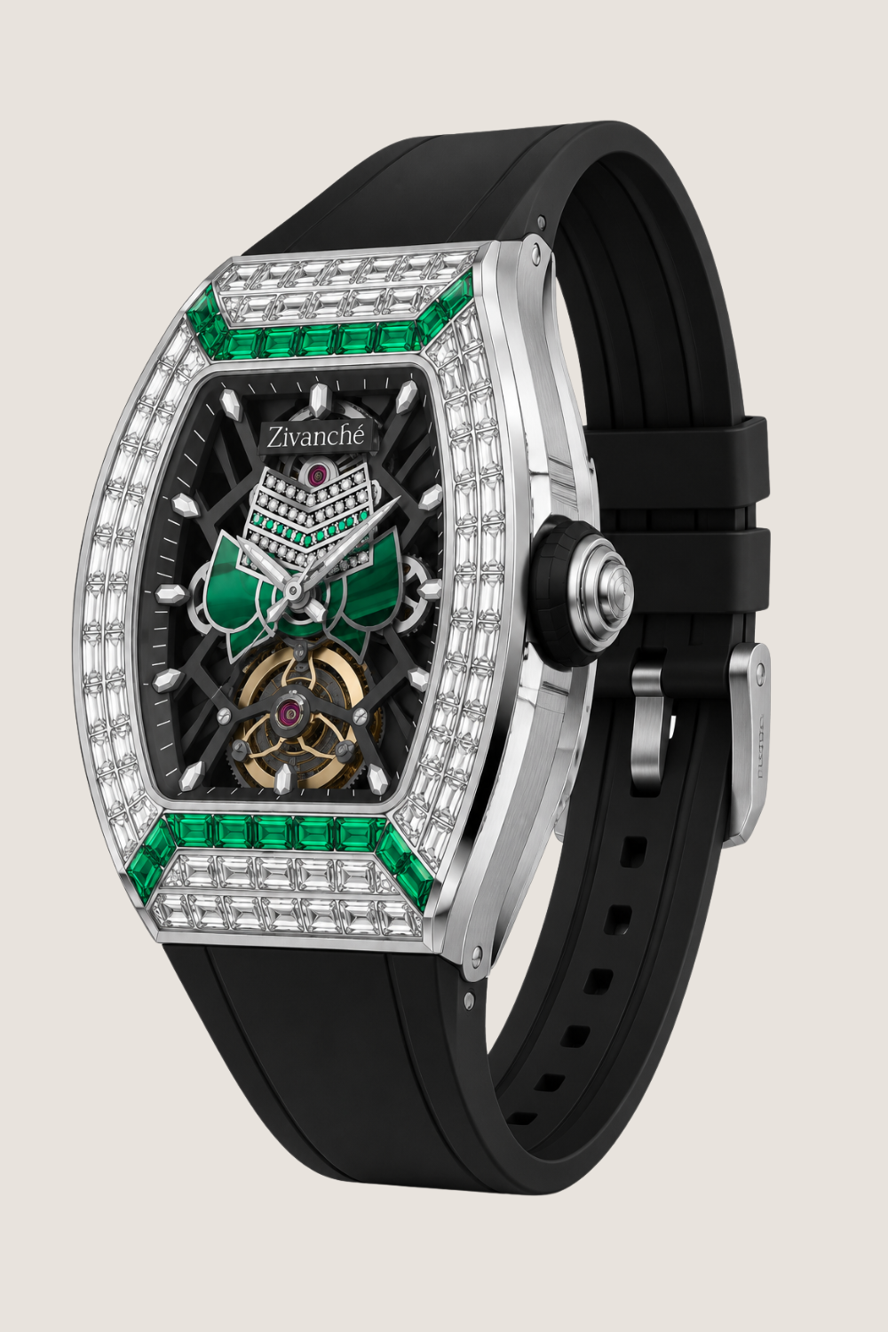 Gemstone Edition Luxury Skeleton Zivanche  Watch