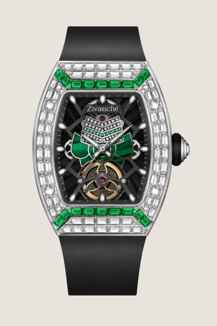 Gemstone Edition Luxury Skeleton Zivanche  Watch