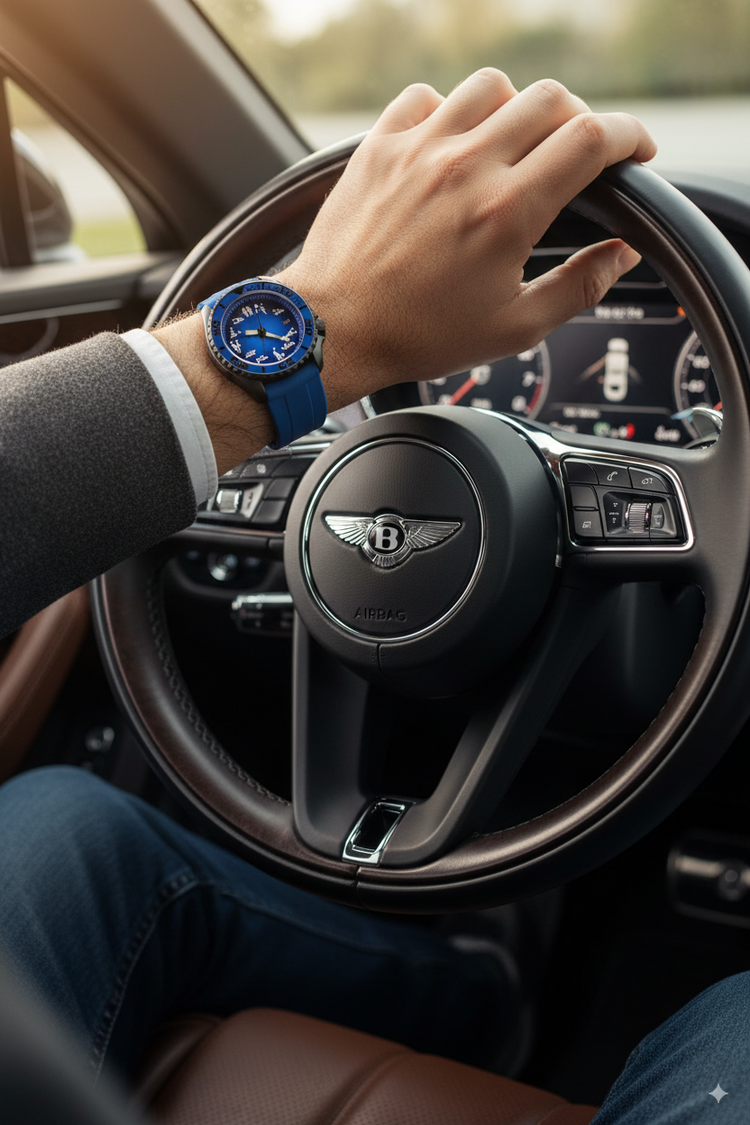 Luxury Pulse Forge Fun Time Blue Automatic Watch