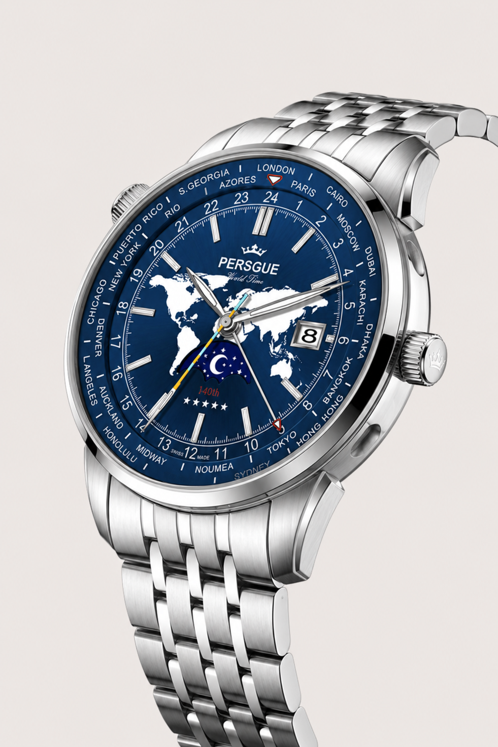 Global Horizon Swiss Worldtimer Swiss Precision Watch