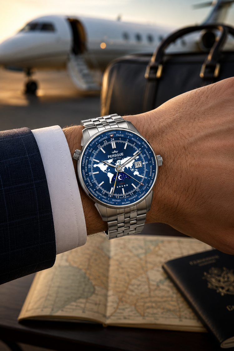 Global Horizon Swiss Worldtimer Swiss Precision Watch
