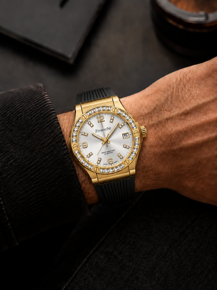 Golden Stardust Crystal Elegance Sapphire Watch