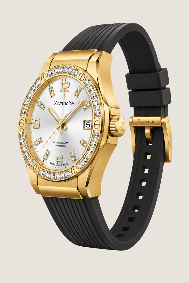 Golden Stardust Crystal Elegance Sapphire Watch